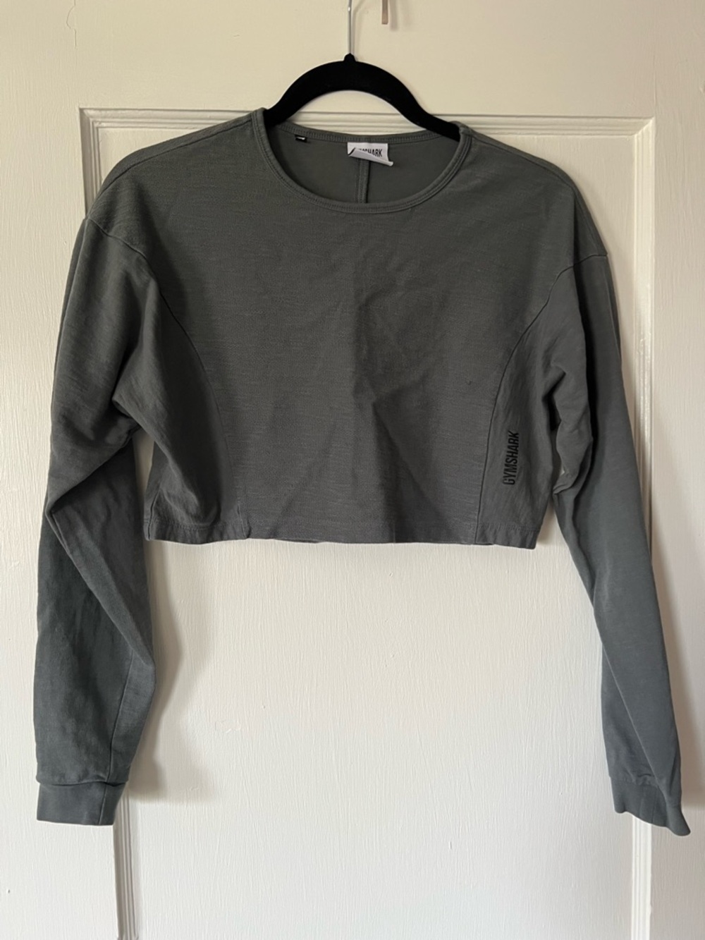Gymshark Grey Cropped Long Sleeve Top - Picture 3 of 3